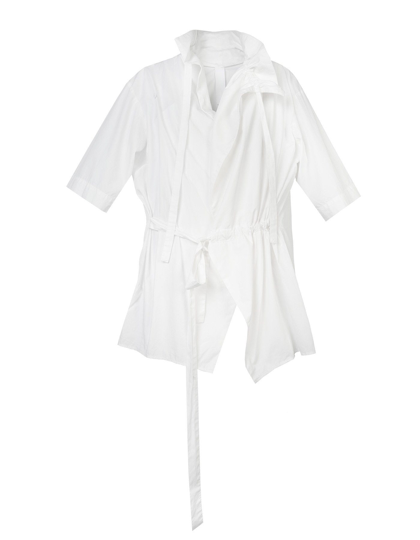 INF 23SS Kimono Style Deconstructed Shirt With Short Sleeves — INF